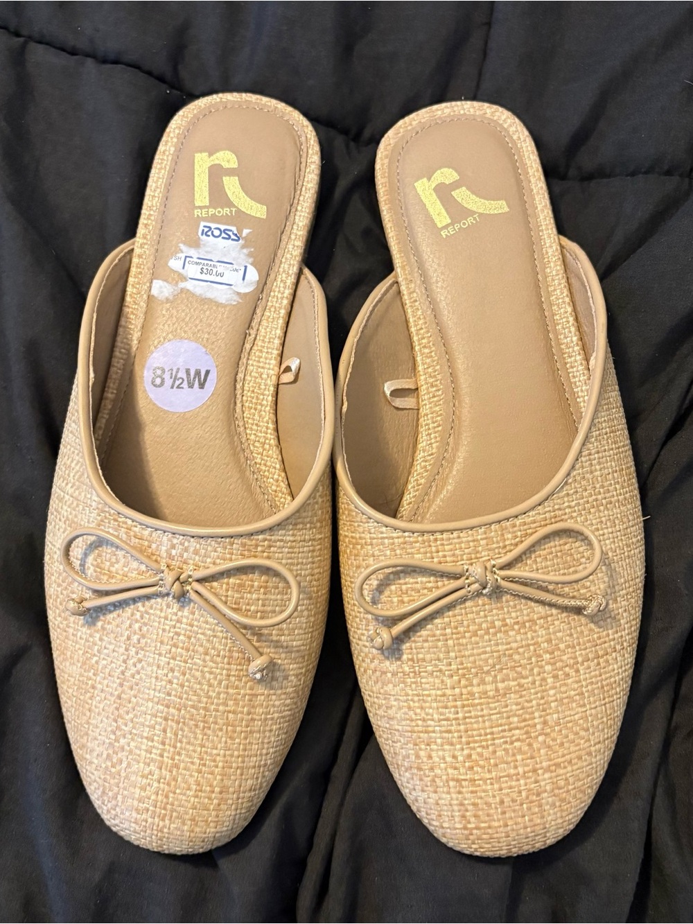 REPORT Raffia Slip -On Mule Flats
